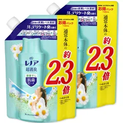 × 1120mL 2個 特大 つめかえ用 花とおひさまの香り 部屋干し 抗菌ビーズ 超消臭 レノア 【まとめ買い】