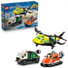 新品 レゴ(LEGO) シティ 飛行機・整備用トラック・ホバークラフト コンボセット おもちゃ 玩具 誕生日 プレゼント ブロック 男の子 女の子 子供 7歳 8歳 9歳 小学生 乗り物 車 ミニカー インテリア オシャレ 60505