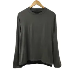 コムサメン COMME CA MEN カットソー Tシャツ ラウンドネック プルオーバー 無地 ウール 長袖 グレーのサムネイル
