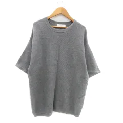 ビーミングバイビームス B:MING LIFE STORE by BEAMS ニット セーター クルーネック 半袖 無地 M グレー /HO43