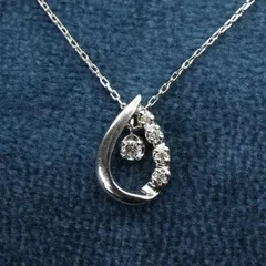 現行品 ヴァンドーム青山 K10WG ドロップ ネックレス/25-2351S