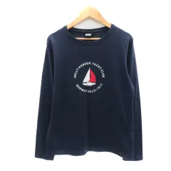 ヘリーハンセン HELLY HANSEN カットソー 長袖 ラウンドネック プリント WL 紺 ネイビー /YK33