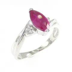 K18WG ルビー リング 0.88CT