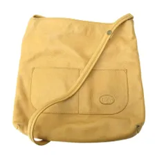 イビサ IBIZA ショルダーバッグ ライン レザー ベージュ 0109