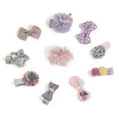 【特価商品】ヘアクリップ 赤ちゃん ベビー ヘアピン ヘアアクセサリー キッズ かわいい セット 子供 前髪クリップ かみどめ おしゃれ お誕生日 プレゼント (ムラサキ)