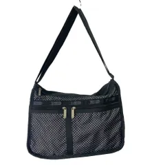 レスポートサック LesportSAC ショルダーバッグ ドット柄 ナイロン ブラック