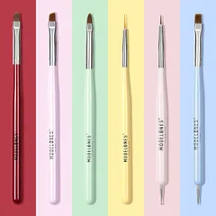 【特価セール】ジェルネイル用筆セット ふでセット ネイル筆セット ビルダーグルーブラシ ネイルブラシセット ネイルアートラインブラシ Modelones ネイルドットペンなどのネイルアートデザインペンペイントツール