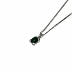 シルバーネックレス ストーントップ ペンダント シルバーカラー