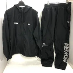 02w23722 ニューエラ NEW ERA  ナイロンジャケット ナイロンパンツ  ブラック M  中国製 メンズ  セットアップ  ナイロン  【中古品】