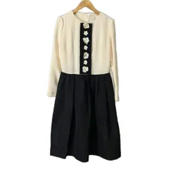 チェスティ Chesty エレガントフラワーワンピース ひざ丈 フラワー装飾 ワンピース 0 アイボリー