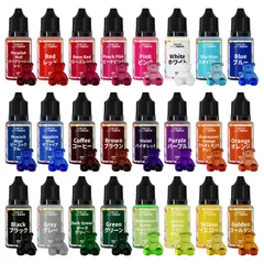 YOBTOP レジン 着色剤 透明色 24色セット 10ml 高濃度 高発色 エポキシ樹脂用 レジン着色料 レジン液 着色剤 クリアカラー 黄変しにくい 大容量 詰替用 ???量で濃く美しい ジュエリー製作 クラフト ハンドメイド DIY 手芸用