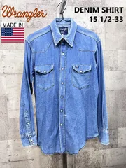 USA製 80'S-90'S Wrangler デニムシャツ 米国製 ラングラー ヴィンテージ ウエスタンシャツ