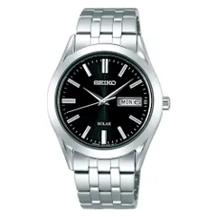 新品 [セイコーウオッチ]SEIKO SELECTION SBPX083 メンズ腕時計 日本製 ソーラー充電式 ペア サファイアガラス 日付曜日カレンダー搭載 文字盤ブラック ステンレススチール