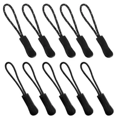 【送料無料】ジッパータブ 2カラー 10本セット ファスナー 交換用 ジッパープル 引き手 ファスナー チャック 取り付け簡単