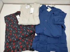 【送料無料】レディース服まとめ売り シャツワンピース・ノースリーブサイドリボンニット・スカート　春・夏・秋 カジュアル お得セットまとめ売り　カジュアル3点　セット　レディース服 コーデ売り 251006-3T