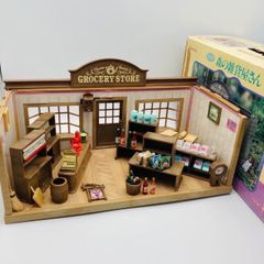 180 ミニチュアカフェ ドールハウス 背景ボード シルバニアファミリー