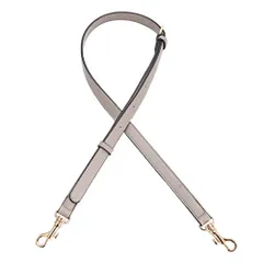 新品 [WINOMO] 本革 ショルダーバッグ ひも PU レザー ショルダーストラップ がま口 バッグ 持ち手 肩ひも長さ調整可 ショルダー紐 修理 交換用 持ち手ストラップ ベルト バッグ用 (ライトグレー)