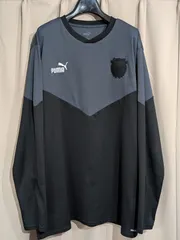 PUMA プーマ 川崎フロンターレ 黒エンブレム 長袖 シャツ XL 移動着