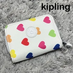 【美品】kipling キプリング 二つ折り財布 コンパクトウォレット ホワイトのサムネイル