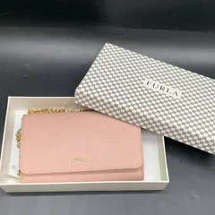 K418 未使用 FURLA（フルラ）のRIVA（リーヴァ）ショルダーウォレット チェーンウォレット 長財布 FURLA 財布ショルダー
