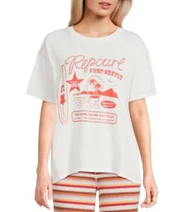 リップカール レディース トップス Tシャツ リラックスフィット シャツ ジャージー Rip Curl Surf Supply Short Sleeve Relaxed Fit Jersey TShirt Bone