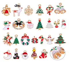 【在庫処分】綺麗 可愛い クリスマス雑貨 デコパーツ 樹脂パーツ 贈り物 DIY製作キット プレゼント プレゼント DIY DIY 約1～2.5cm 手芸用品 アクセサリーパーツ ブレックレス 手作りアクセサリー ジュエリー イヤリング飾り ペンダント ハンド