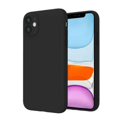 【在庫セール】iPhone11 ケース スマホケース TPU シリコンケース 対応 軽量 薄型 衝撃吸収 11 カバー ラップホール付き(ブラック 11)