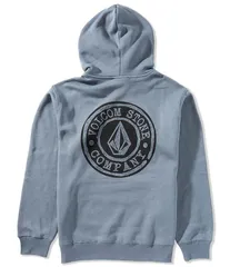 ボルコム メンズ アウター パーカー・スウェット フリース パーカー Volcom Volstoned Long Sleeve Brushed Fleece Hoodie Blue Wash ブルーのサムネイル