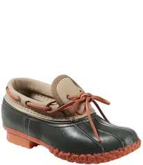 エルエルビーン レディース シューズ ブーツ・レインブーツ LLBean Womens Bean Boots Canvas Rubber Mocs TanForest ShadeSail Orangeのサムネイル