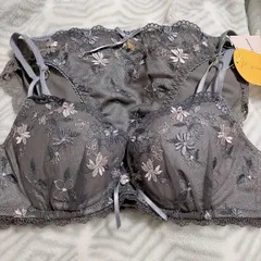 新品  チュチュアンナ 永遠のブラ  上下セット  グレー  ブラ＆ショーツ    C65  A70   A75  B75  定価3498円  262