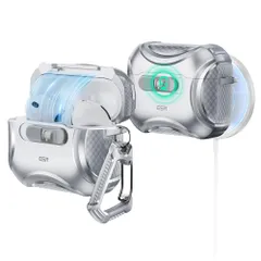 ESR AirPods Pro3 ケース（2025）MagSafe充電 USB-Cケーブル対応 落下衝撃保護 片手で簡単オープン キズ防止 AirPods Pro 第3世代 エアーポッズプロ3用 Cyberシリーズ グレーｍａ