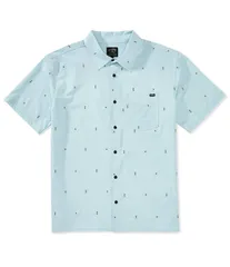 ビラボン メンズ トップス シャツ Billabong Surftrek Transit Short Sleeve Woven Shirt Dusty Blue ブルー