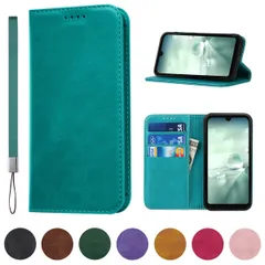 【人気商品】カバー 内蔵マグネット開閉式 SH-51C/Wish2/sh-m20/A104SH ベルトなし 耐衝撃 おしゃれ 高質PUレザー カードポケット 手帳型ケース スタンド機能 SHG06 便利 Wish スプラット同梱 AQUOS 携帯ケース(ターコ