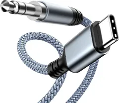 【在庫処分】AUXケーブル タイプc USB C to Highwings 3.5mm テレオケーブル 音声変換ケーブル DAC搭載 ハイレゾ音質 Type C to 3.5mm オーディオケーブル Hi-Fi音質 ナイロン編み 高耐久性 ヘッドホン/iPho