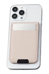 新品 エレコム スマホスタンド カードケース Magsafe (マグセーフ) iPhone用 マグネット取り付け フリーアングル カードポケット付き 【iPhone14/13/12シリーズ対応】 ピンクベージュ AMS-BPDSFGYL