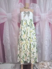 オフショルダー フラワー リゾート ONE PIECE