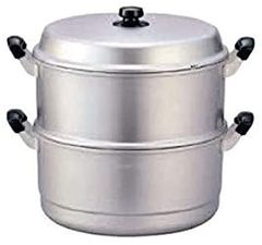 美品】ホクアベスト デラックスセイロ アルミ製 蒸し器セット せいろ