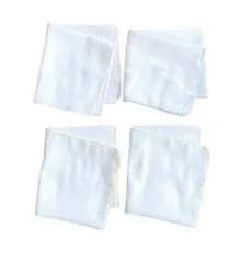 【在庫処分】沐浴布 日本製 ダブルガーゼ 赤ちゃん 34×75㎝ 4枚 2層 ベビー 無地 白 新生児 沐浴用 バスタオル 入浴タオル