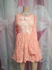 正規品 LIZ LISA ピンクコーラル ヒメ リボン ワンピース