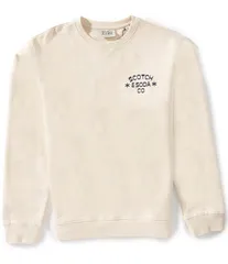 スコッチアンドソーダ メンズ アウター パーカー・スウェット シャツ ロゴ Scotch Soda Chest Logo Sweatshirt Eggnogのサムネイル
