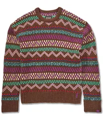 スコッチアンドソーダ メンズ アウター ニット・セーター セーター Scotch Soda Jacquard Dropped Shoulder Sweater Demitasse Fair Isleのサムネイル