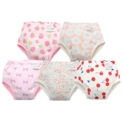 【数量限定】3層 トレパン 5枚組 トイレトレーニング 90 95 女の子 100 110 120 トレーニングパンツ 130 F4005E