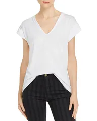 フレーム レディース トップス Tシャツ Vネック FRAME Le Mid Rise VNeck Tee Blancのサムネイル