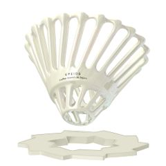 エペイオス(Epeios) コーヒードリッパー 円錐型 陶器 AIR ドリップコーヒー 器具 1~4杯用 二重中空設計 耐熱 おしゃれ 高速抽出 お手入れ簡単 家庭用 アウトドア ドーン・ホワイトｎ b0b08cec