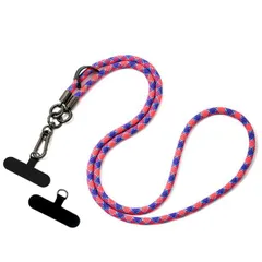 【送料無料】Qunkmiru スマホストラップ 【ストラップホルダー 2枚】 ネックストラップ 携帯ストラップ ナイロン製 首掛け 肩掛け 長さ調整可能 紛失/落下防止 忘れ物防止 軽量 全機種対応 耐久性強化版 長さ120cm 太さ8mm