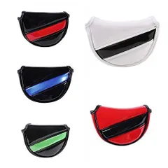 【人気商品】オデッセイに対応 ゴルフパターカバー レッド小型マレットタイプ対応 ヘッドカバー マグネット付け ゴルフ 無地