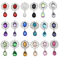 【新着商品】しずく型パーツ デコレーション素材 台座つき ビジュー 豪華 DIY製作キット 飾り シルバー センターパーツ ビジューパーツ カラフル ハンドメイドパーツ デコパーツ 手作り