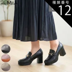 種類12：S（約22.5センチ）/グレー miss MIIA ミスミー  厚底 ローファー ビット レースアップ チャンキーヒール 太ヒール 履きやすい 疲れない 痛くない かわいい きらきら キラキラ ガーリー 疲れにくい 美脚 ma3717