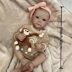 【リアルな3Dペイント】48cm リボーンドール 女の子 全身ソフトビニール製 抱き心地の良い赤ちゃん人形 お着替え遊び・おままごとに プレゼントにも最適
