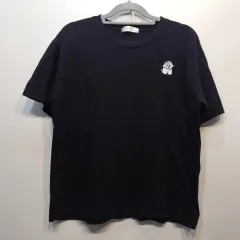 ブラック 강아지 刺繍 半袖 Tシャツ 85 90 サイズ 63074